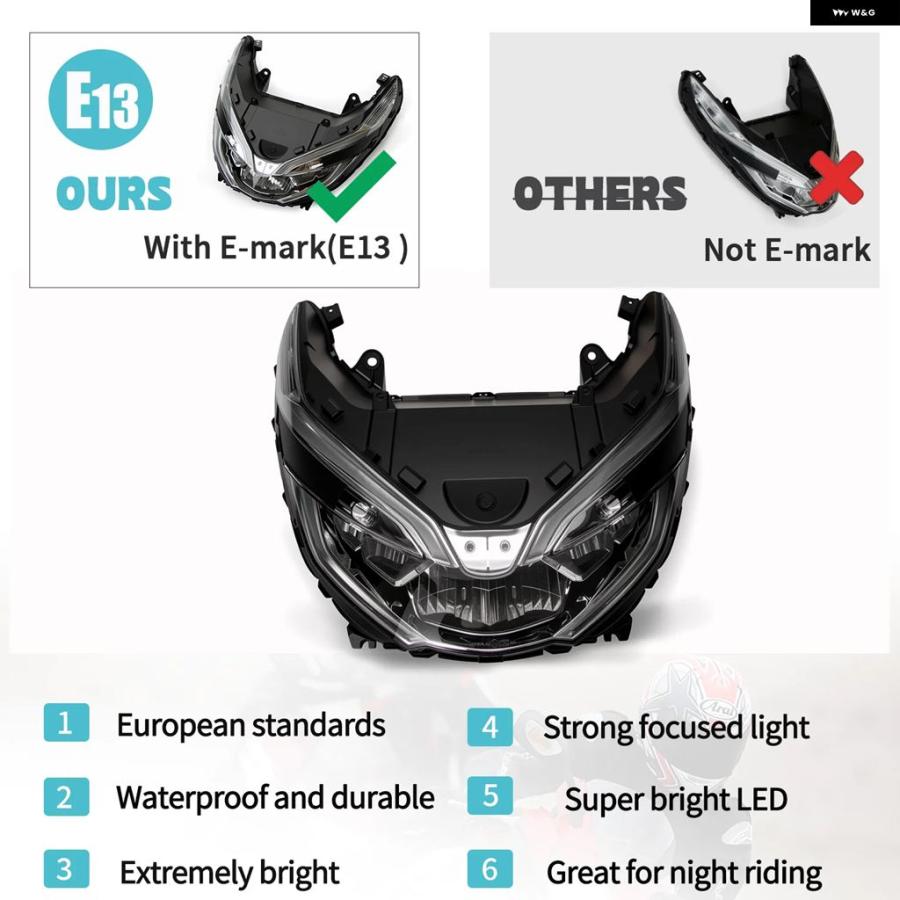 ブランド登録なし - 並行輸入品 ホンダ PCX150 前照灯 上端照明ランプ 協議会 2018 - 2020PCX 125 CCPCX 150 2019PCX125 前照灯 自動二輪車