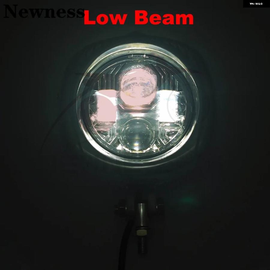 ブランド登録なし - 並行輸入品 自動二輪車 レトロ ヴィンテージ 4.5in LED 前照灯 ともし火 照明ランプ ハーレー 喫茶店 レーサー