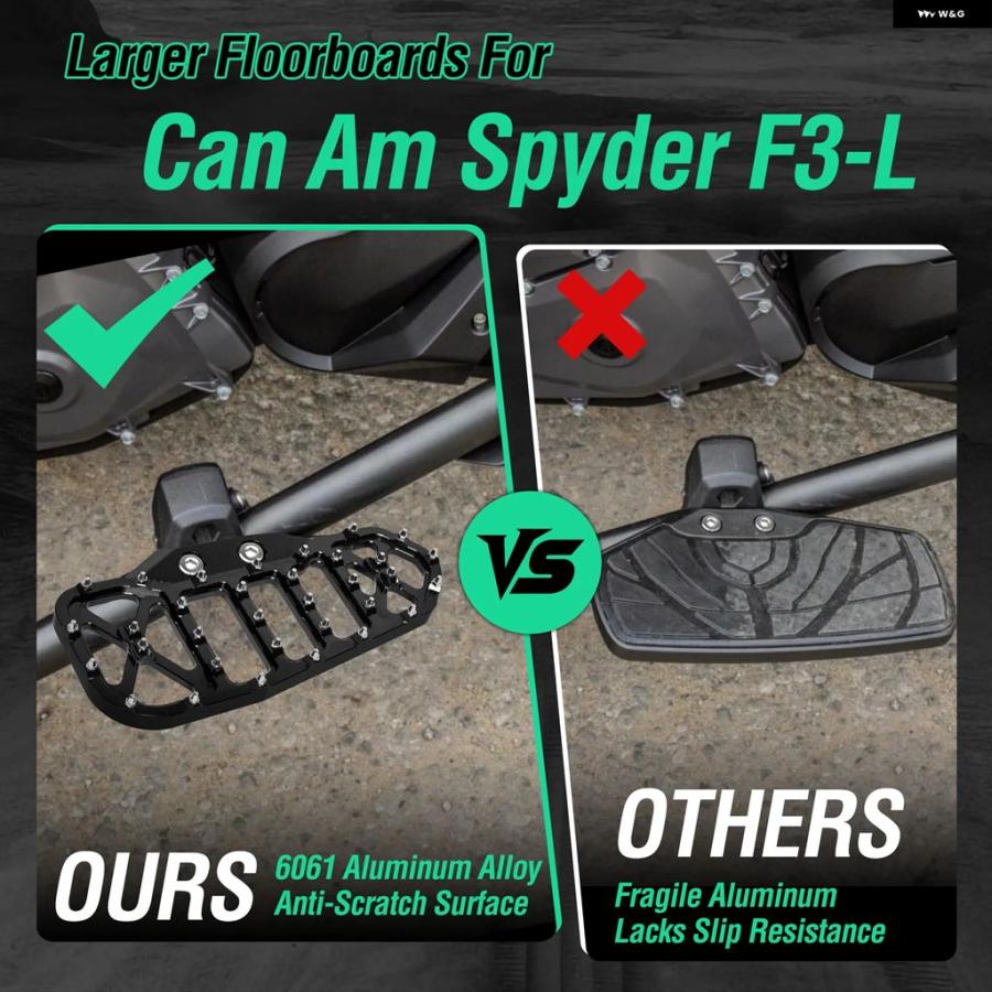 ブランド登録なし - 並行輸入品 CAN-AM SPYDER F3-L 2016-2025相応う 上滑り打ちきり フットペグ COMT 立ち会い場ゲーム盤