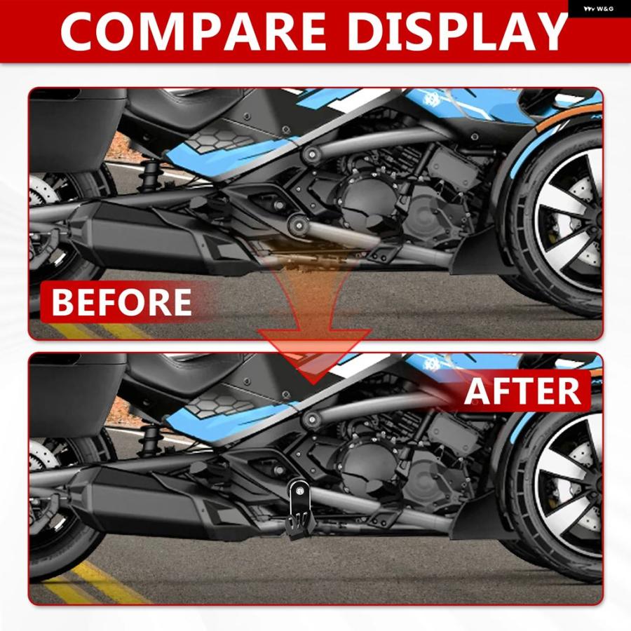 ブランド登録なし - 並行輸入品 自動二輪車 フットレスト サードペグ 雨合羽 360° CAN AM SPYDER F3 F3-S F3-T F3-LTD