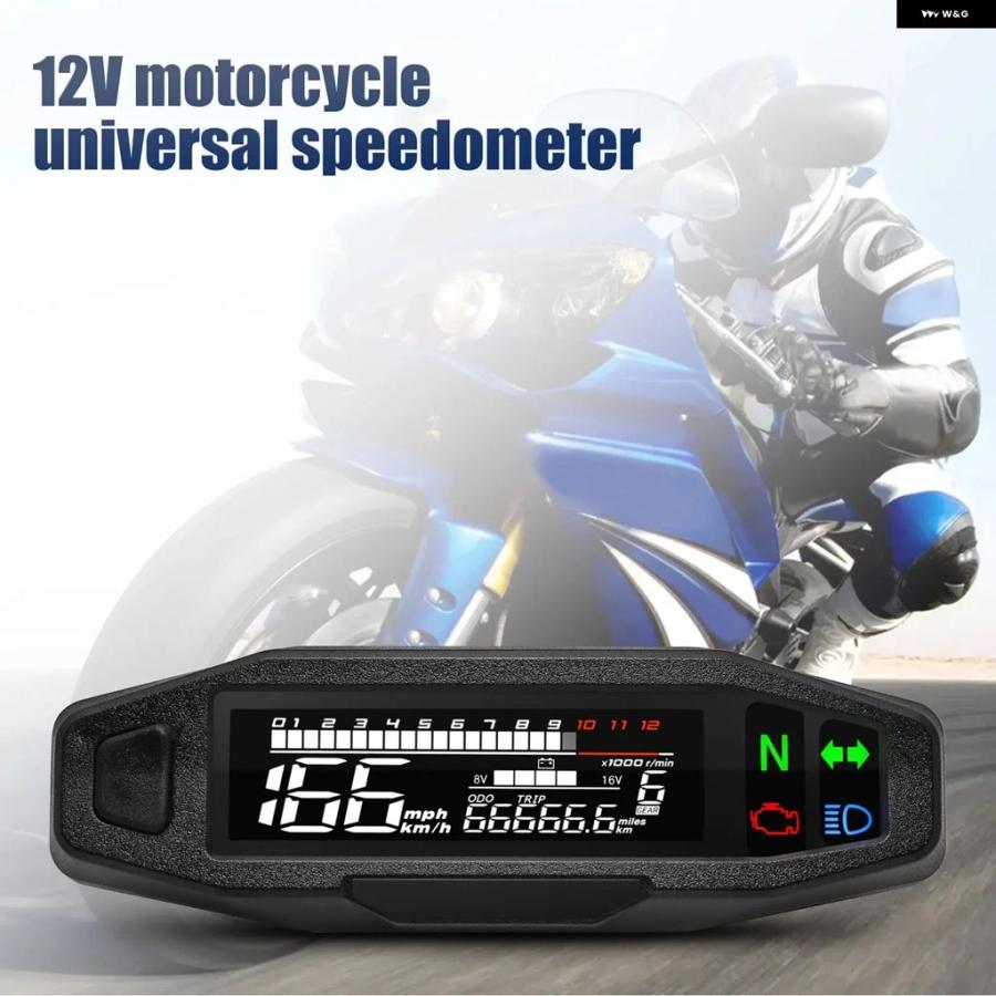 並行輸入品 AD バイク 計器デジタル スピード メーター KM/H