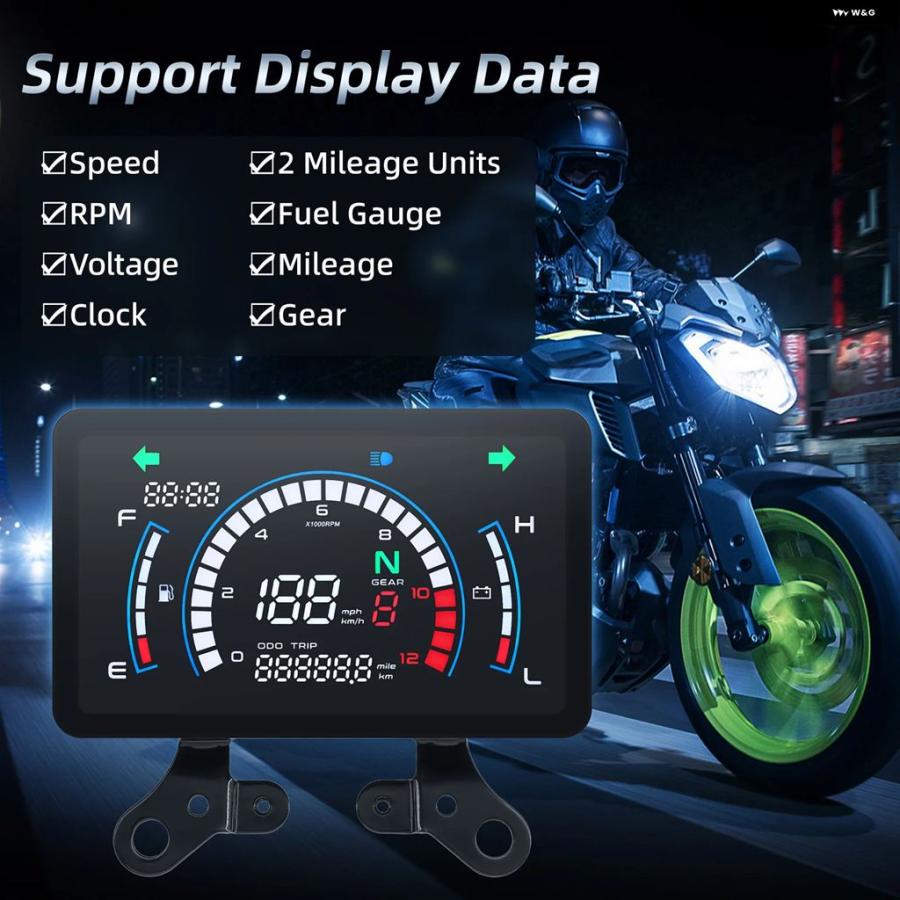 並行輸入品 ホンダ ADタコメーター12000RPMメーターデジタル バイク