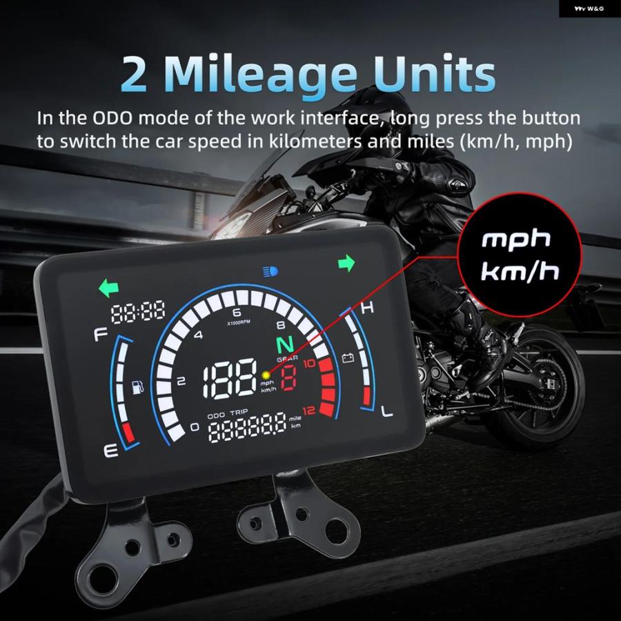 並行輸入品 ホンダ ADタコメーター12000RPMメーターデジタル バイク