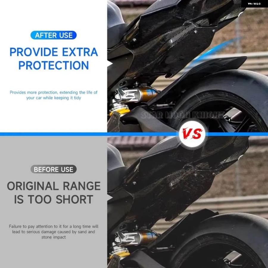 ブランド登録なし - 並行輸入品 リアフェンダーエクステンション ヤマハ YZF-R1 2015-2025 自動二輪車 銀輪 スプラッシュかばい立て ハガー マッドガード