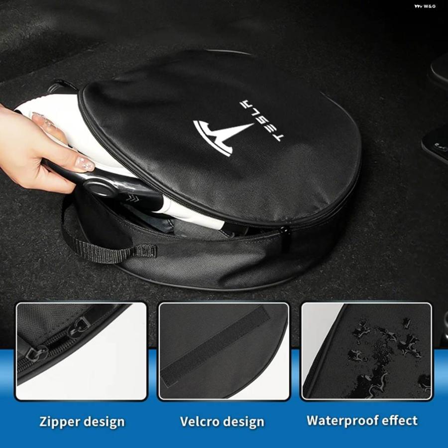 並行輸入品 防水 カー充電 ケーブル 収納 バッグ EV オーガナイザー