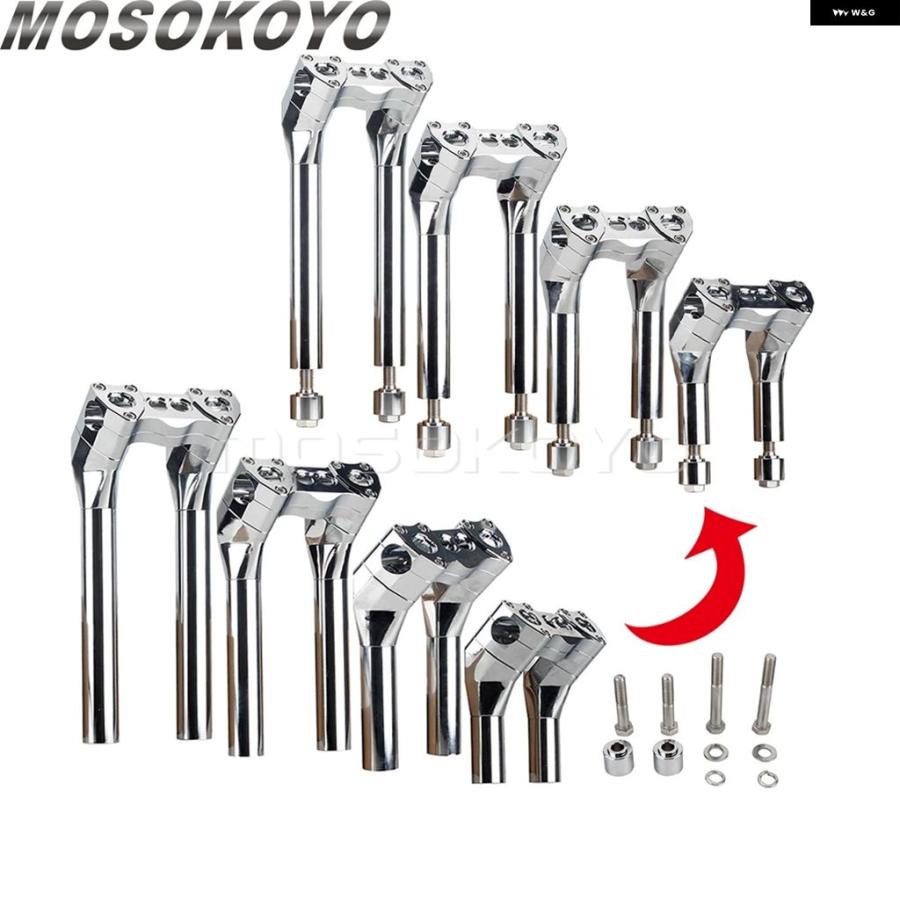 ブランド登録なし - 並行輸入品 6in 8in 10in 12in 1in プルバック 引っ切りない ライザー 手持ち部分赤ちょうちん ご機嫌 表現スタイル マウント クランプ ハーレー ダイナ ファ