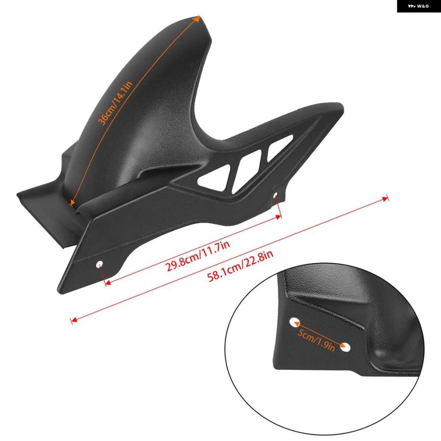 ブランド登録なし - 並行輸入品 自動二輪車 後押し マッドガード 取りまかなう ホンダ NC700/NC750/X/S NC750XD ホイールハガー 後押しどろ除け NC700/NC750X DCT ABS