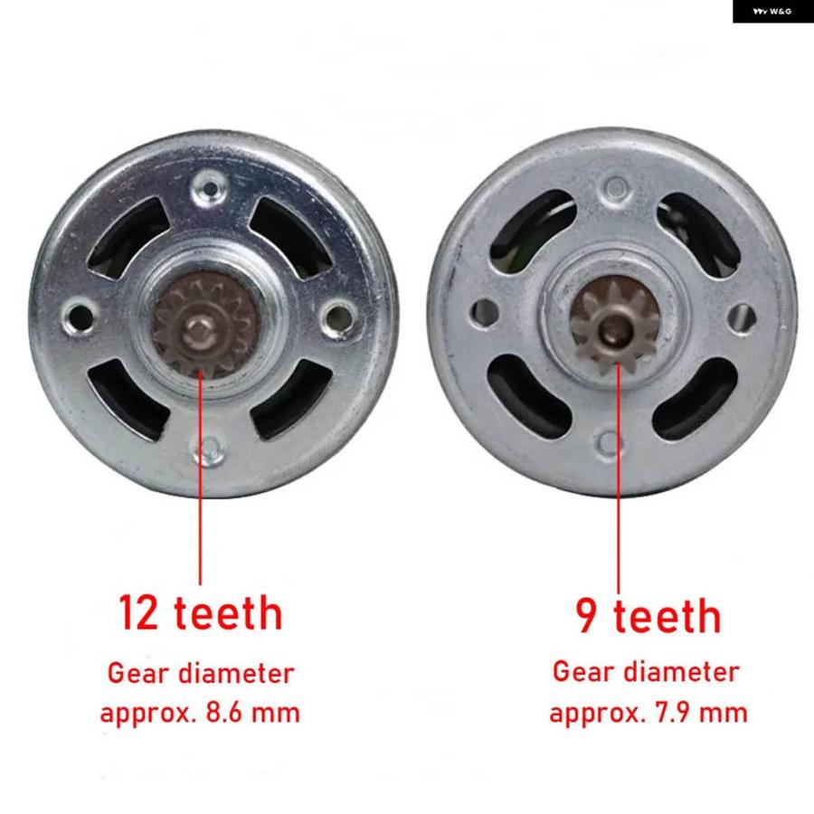 12-Tooth 8.8mm Diameter RS550 DC Starter Gear – Compatible With 10.8V–21V DC Motors