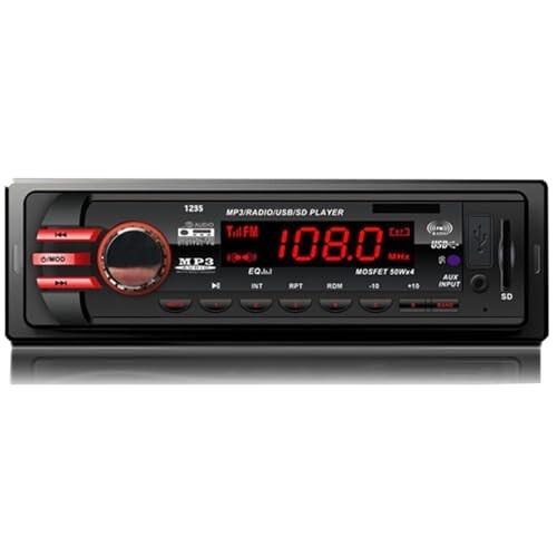 VIGORWORK 12V 1 Din Carラジオプレーヤーmp3カーオーディオステレオMP3プレーヤーインダッシュFMラジオ