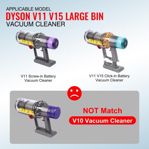 クリアビン対応ダイソン V11 V15 SV14 SV15 SV22 掃除機キャニスター/ダストバケット交換部品、高さは｜hakusan-shop｜07