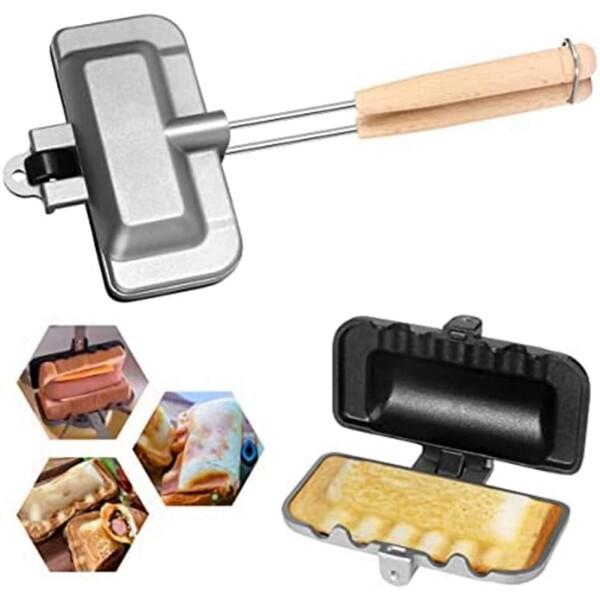 Limnyves ホットサンドメーカー ホットドッグトースター 両面フライパン、グリルチーズメーカー｜hakusan-shop｜04