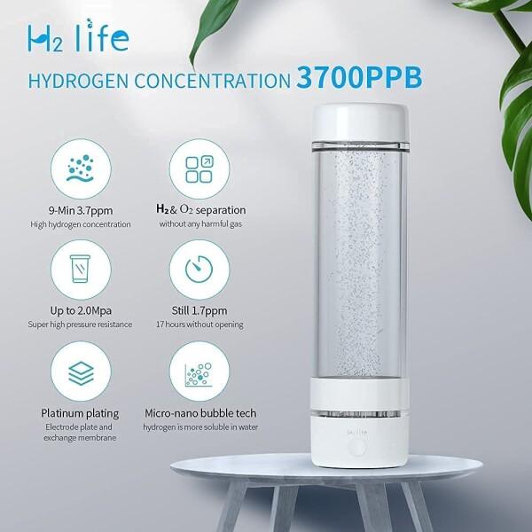 H2Life 水素水ボトル 水素水生成器 ポータブル水素水ボトル 超高 H2Life 水素水ボトル 水素水生成器 ポータブル水素水ボトル 超高