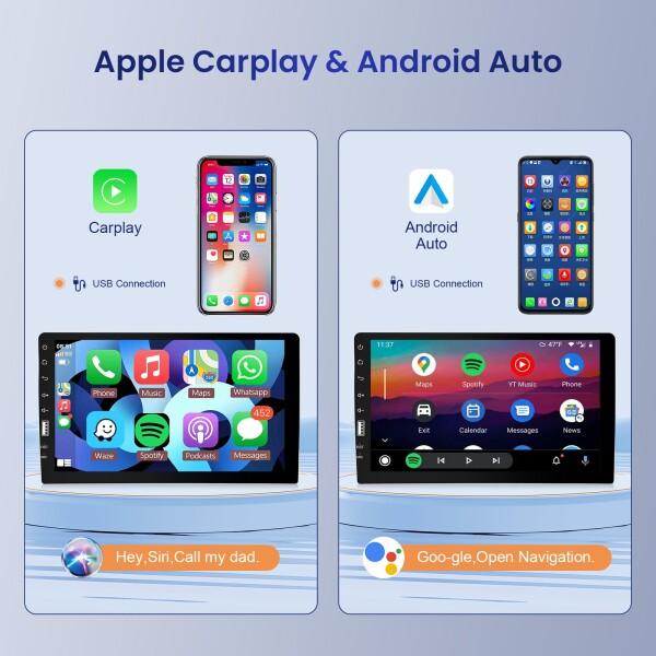 1DIN Carplayカーオーディオ、Hodozzy 9インチカーステレオ