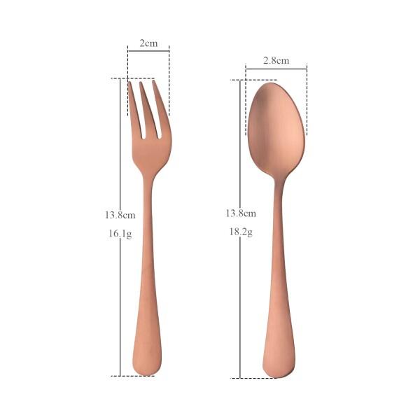 BISDARUN デザートフォーク スプーンセット ケーキフォーク