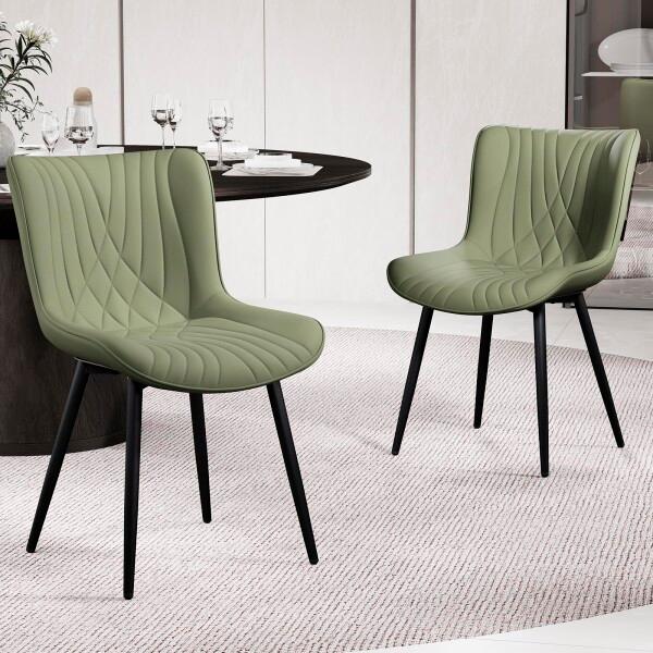 Kidol & Shellder ダイニングチェア 2脚セット おしゃれ 椅子 PUレザー  