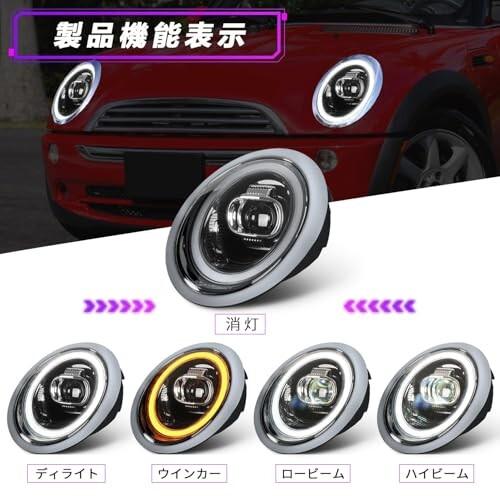 Archaic ミニクーパー mini R50 R52 R53 ヘッドライト 流れる Archaic ミニクーパー mini R50 R52 R53 ヘッドライト 流れる