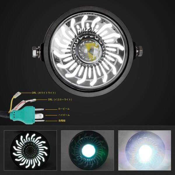 Motikvans ホンダ CT125 ハンターカブ対応 LED ヘッドライトDRL