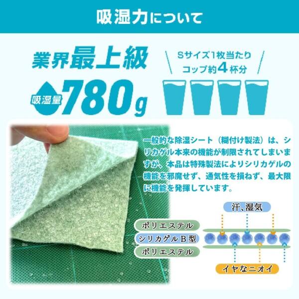 調湿くん 寝具用除湿マット セミシングル 結露対策 防ダニ 防カビ 消臭 湿気対策 シリカゲル 敷_8