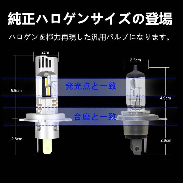 CIWENDAN （シウエンダン） H4 Hi/Lo ledヘッドライト 超爆光 30000LM 新基準車検対応 ハイパワーCSP LEDチ