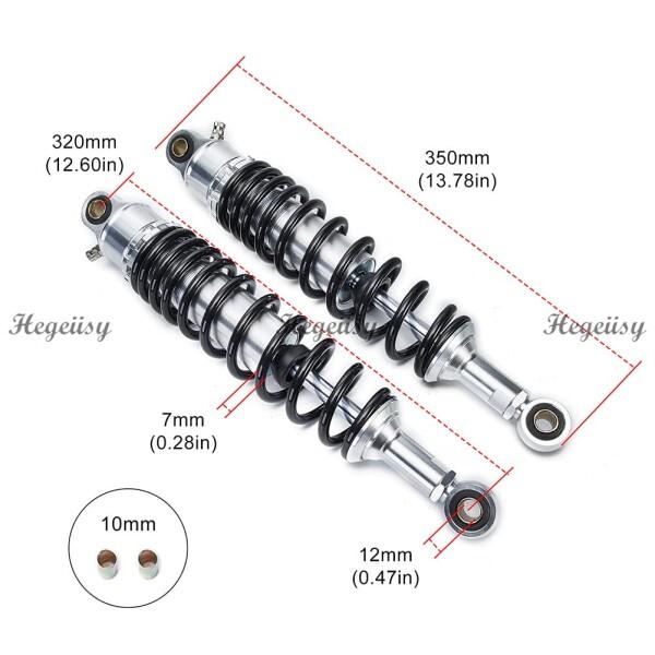Hegeiisy ユニバーサルATVクワッドダート用320mm 7mmスプリングオートバイ用ショックアブソーバーリ_2