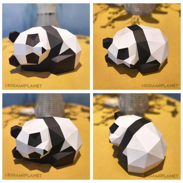 ORIGAMIPLANET 立体折り紙ペーパークラフトキット-Panda Tuan