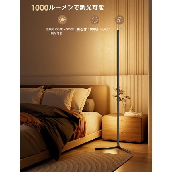 Alexa対応 コーナーライト RGBフロアランプ 音楽連動機能搭載 スマート