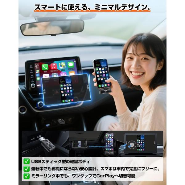 GETPAIRR Mirror Cast ミラーリング＆CarPlayワイヤレスアダプター