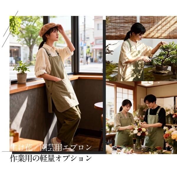 HEWEAYTA) カフェエプロン レディース メンズ 防水 2way 防汚 えぷろん