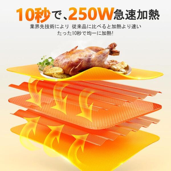 COWSAR 食品保温プレート 電気保温トレイ 7段階温度調整 ホット