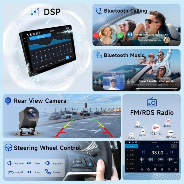 Hodozzy 4G+128G Androidカーステレオ 10インチ 2DIN -IPSタッチ