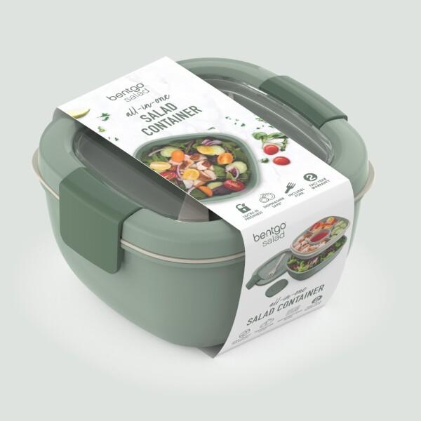 Bentgo サラダランチコンテナ BPA不使用 大型54オンスボウル 4コンパートメント 弁当スタイルトレの画像