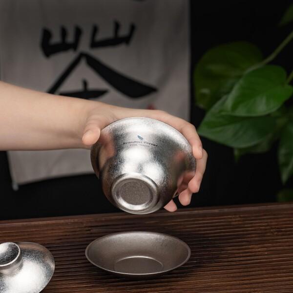 Boundless Voyage チタン蓋碗 130ml ダブルウォール茶碗 耐熱 保温