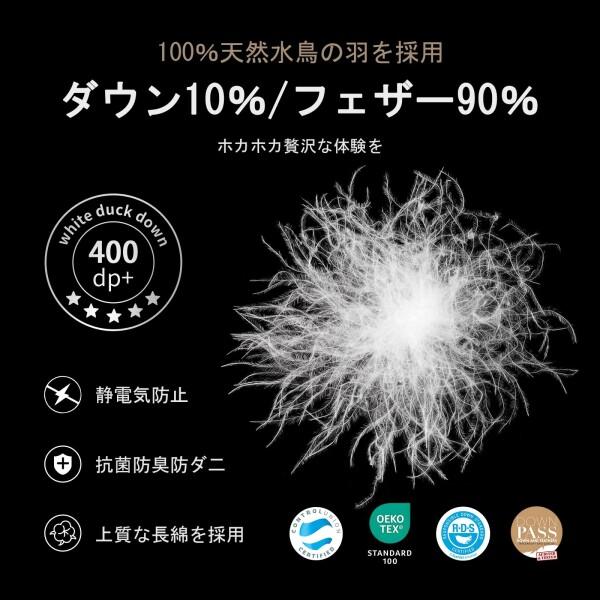 寝具 SAPHREAS ホワイト羽毛かけ布団 150cm*210cm シングル