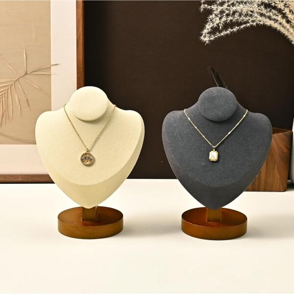 Oirlv ネックレストルソー ネックレスディスプレイスタンド 木製