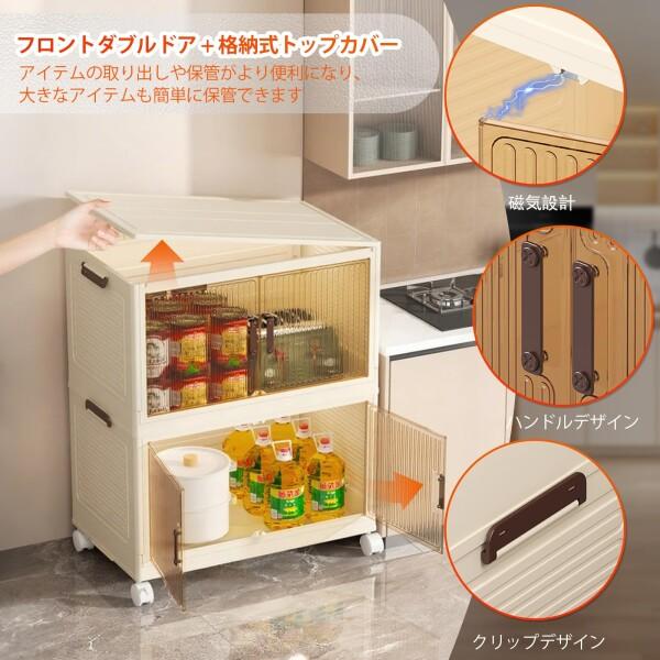 収納ボックス 折りたたみコンテナ 折り畳み 収納ケース 透明な可視性 コレクションケース ディ_3