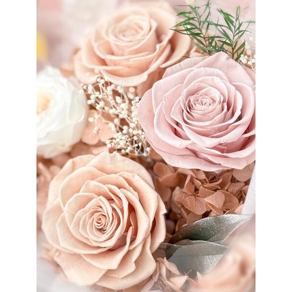 Fiorifiore 母の日 プリザーブドフラワー ブーケ 4輪 薔薇花束 自立式 ギフトボックス付き_3