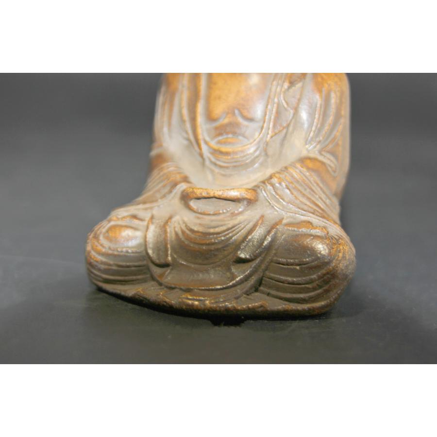 聴雲＞ 石彫阿弥陀仏像 彫刻 置物 古玩 古美術品 骨董品 m-73 : b001 