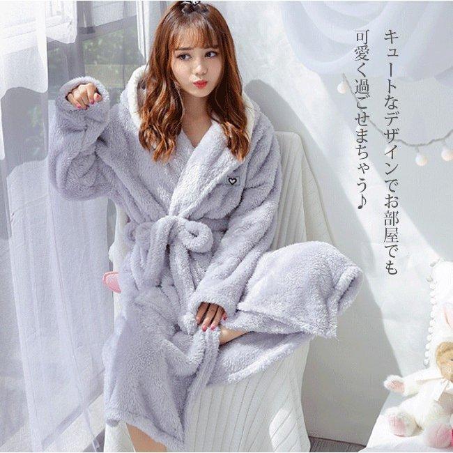 65 以上節約 フリース ガウン レディース バスローブ 耳付き フード付き モコモコ あったか 可愛い 部屋着 冬 入院 ママ 授乳 ルームウェア ナイトウェア Cisama Sc Gov Br