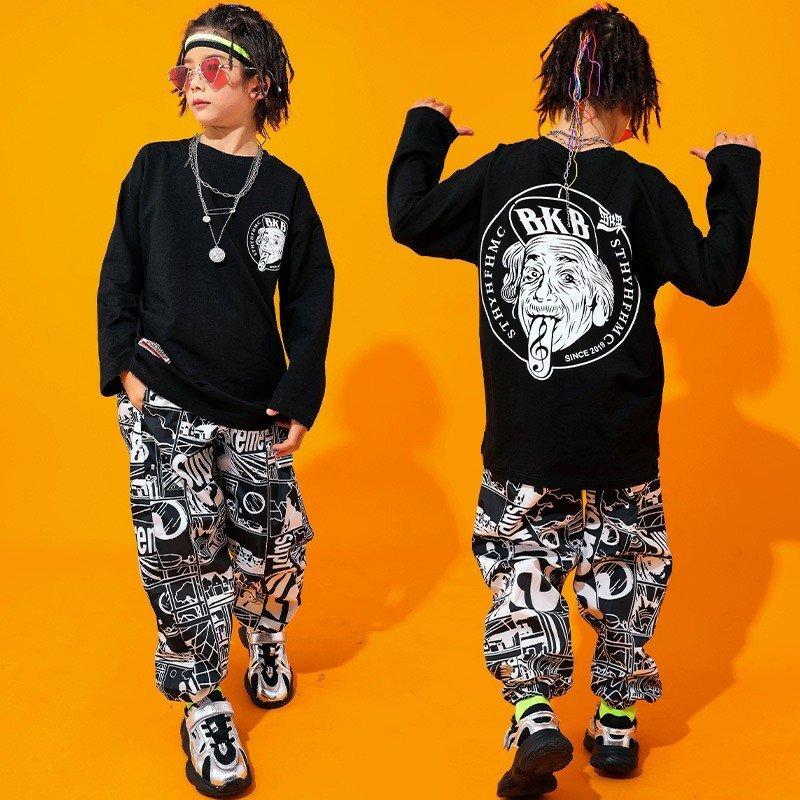 開店祝い ダンス 衣装 ベスト キッズ サルエルパンツ 男の子 ガールズ かっこいい キッズダンス ヒップホップ Streetdance 落書き柄 団体服 演出服 ステージ衣装 原宿系 Cisama Sc Gov Br