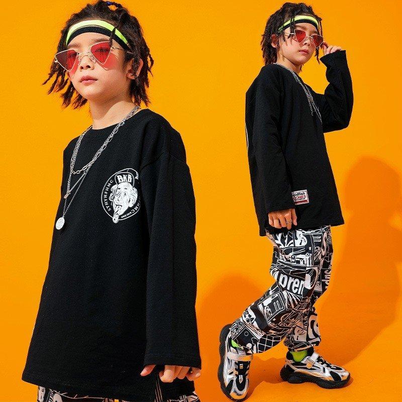 開店祝い ダンス 衣装 ベスト キッズ サルエルパンツ 男の子 ガールズ かっこいい キッズダンス ヒップホップ Streetdance 落書き柄 団体服 演出服 ステージ衣装 原宿系 Cisama Sc Gov Br