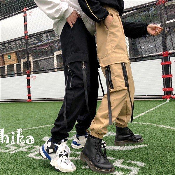 ダンス 衣装 レディース ボトムス パンツ カーゴパンツ 韓国 かっこいい ジャージ ガールズ ズボン ロング ストリート系 柄 派手 原宿系 Hiphop 激安特価