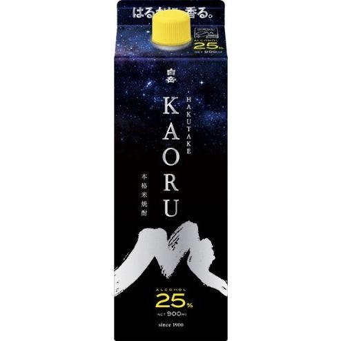 白岳KAORU 米焼酎 高橋酒造 25度 900ml スリム紙パック : 白岳