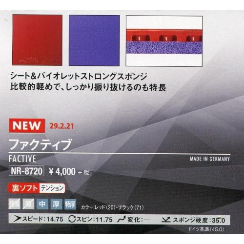 あや Nittaku（ニッタク） 卓球 裏ソフトラバー ファクティブ : ハクザン