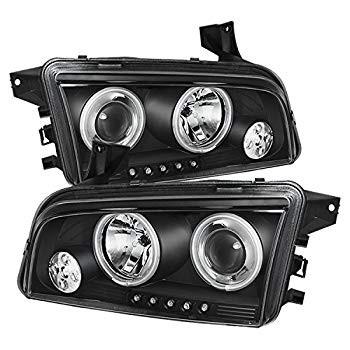 非課税 Spyder Auto 5009715 CCFL Halo Projector Headlights Black/Clear