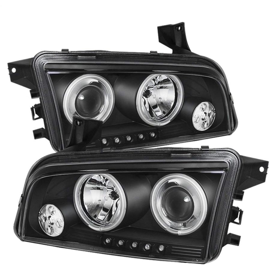 非課税 Spyder Auto 5009715 CCFL Halo Projector Headlights Black/Clear