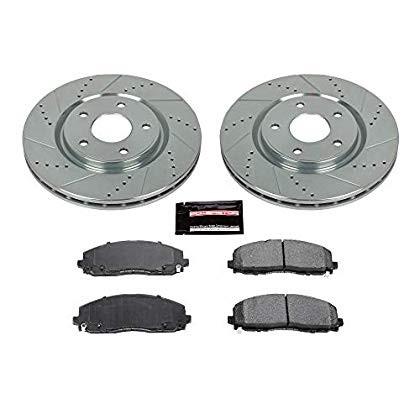 Power Stop K5959 Front Brake Kit with Drilled/Slotted Brake Rotors and