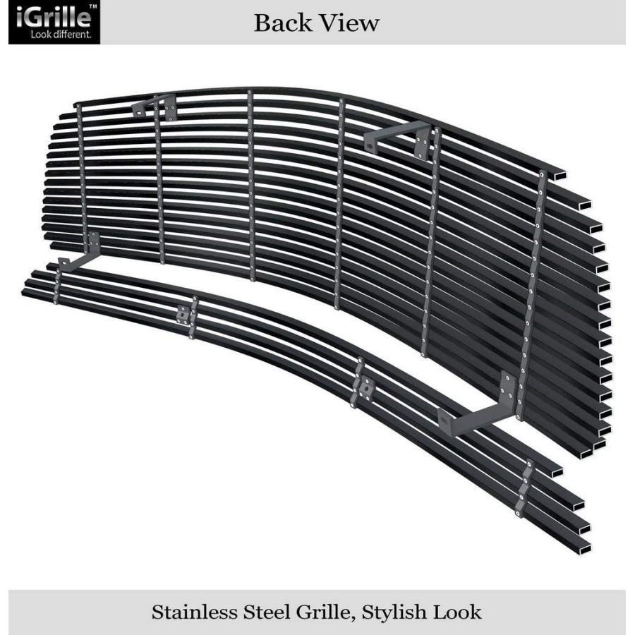 評判は APS 304 Stainless Steel Black Billet Grille Combo Compatible with 05-1