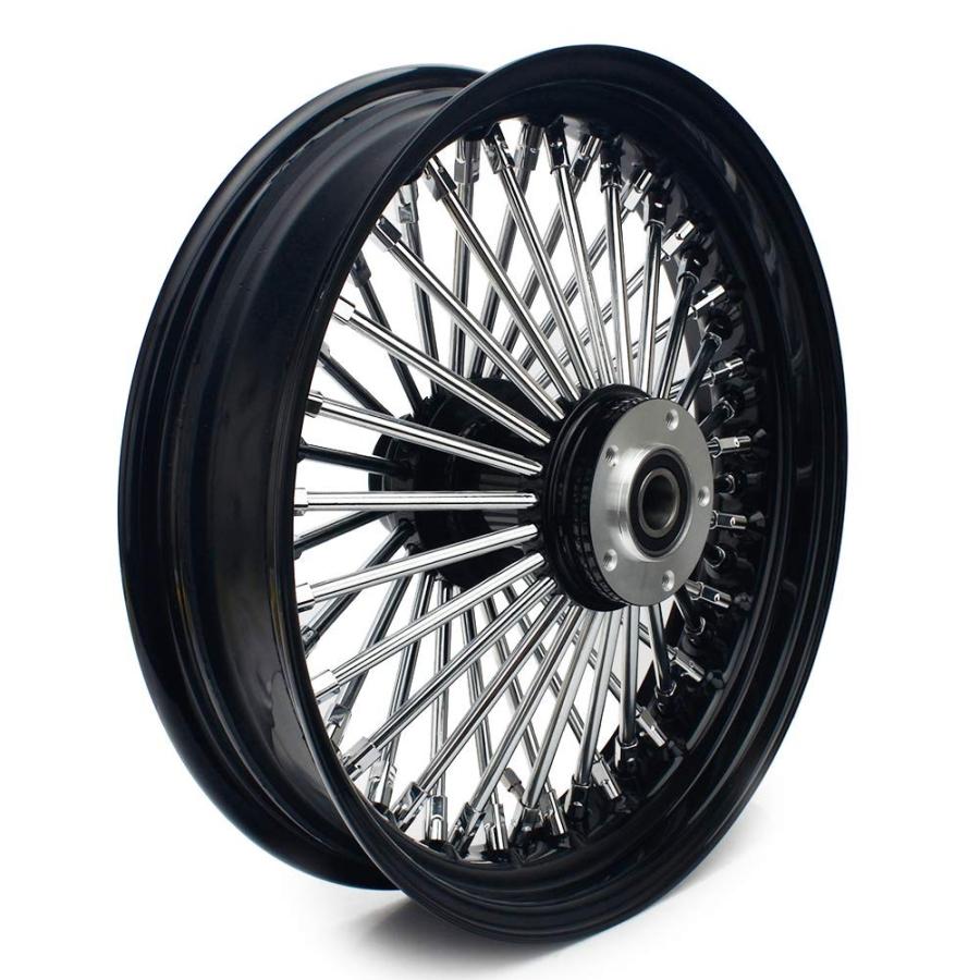 超高品質の販売 TARAZON 16 x 3.5 Black Front Wheel Fat King Spoke Wheel for Harley and