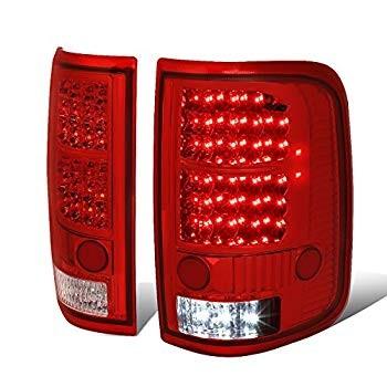 限定品在庫 Pair of Chrome Housing Red Lens Full LED Tail Lights Brake/Reverse Lam
