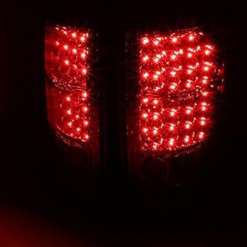 限定品在庫 Pair of Chrome Housing Red Lens Full LED Tail Lights Brake/Reverse Lam